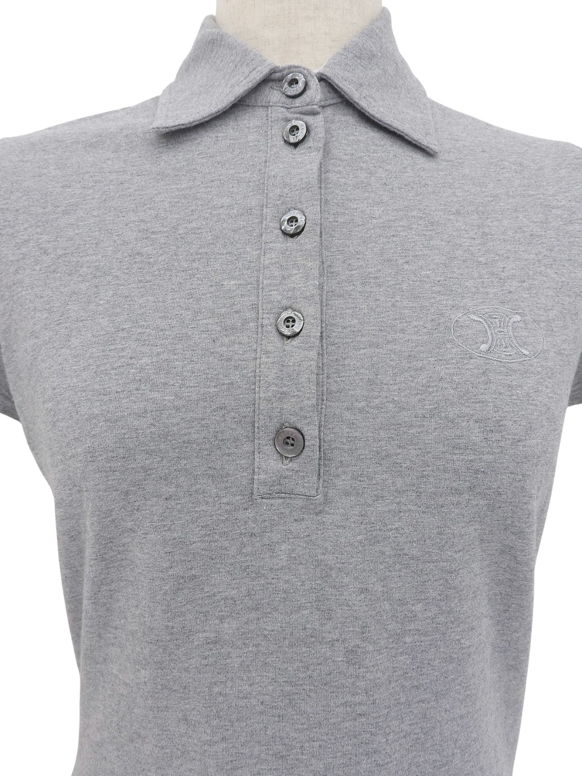 マカダムロゴ刺繍ポロシャツ グレー