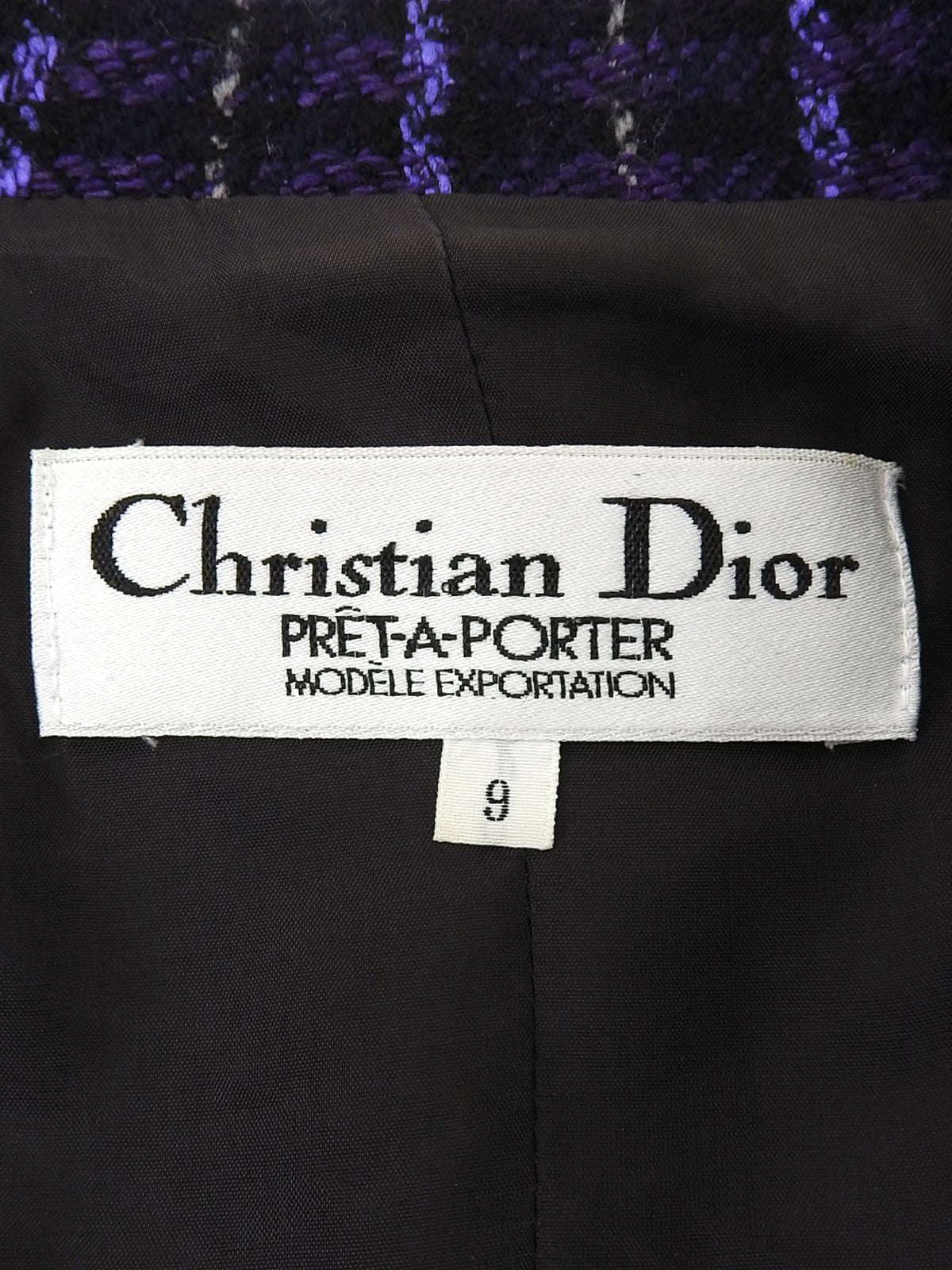 チェックパターンテーラードジャケット パープル