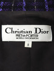 チェックパターンテーラードジャケット パープル