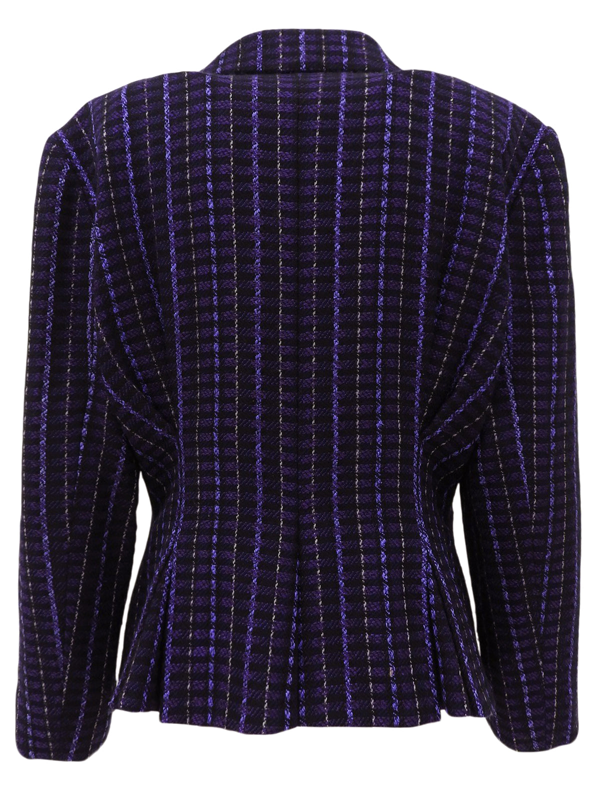 チェックパターンテーラードジャケット パープル