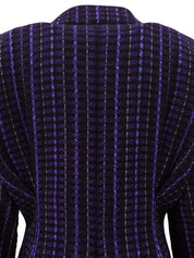 チェックパターンテーラードジャケット パープル