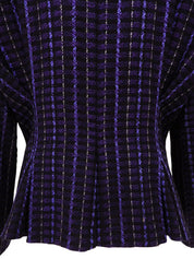 チェックパターンテーラードジャケット パープル