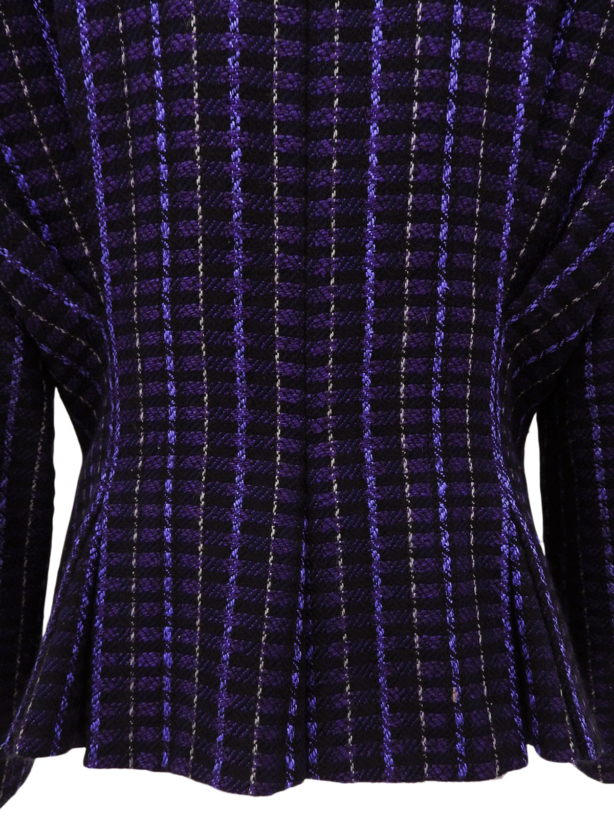 チェックパターンテーラードジャケット パープル