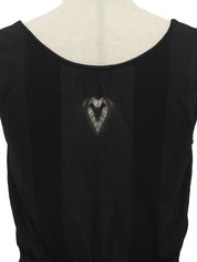 2006年製 ハートカットアウトCCマークノースリーブトップス ブラック