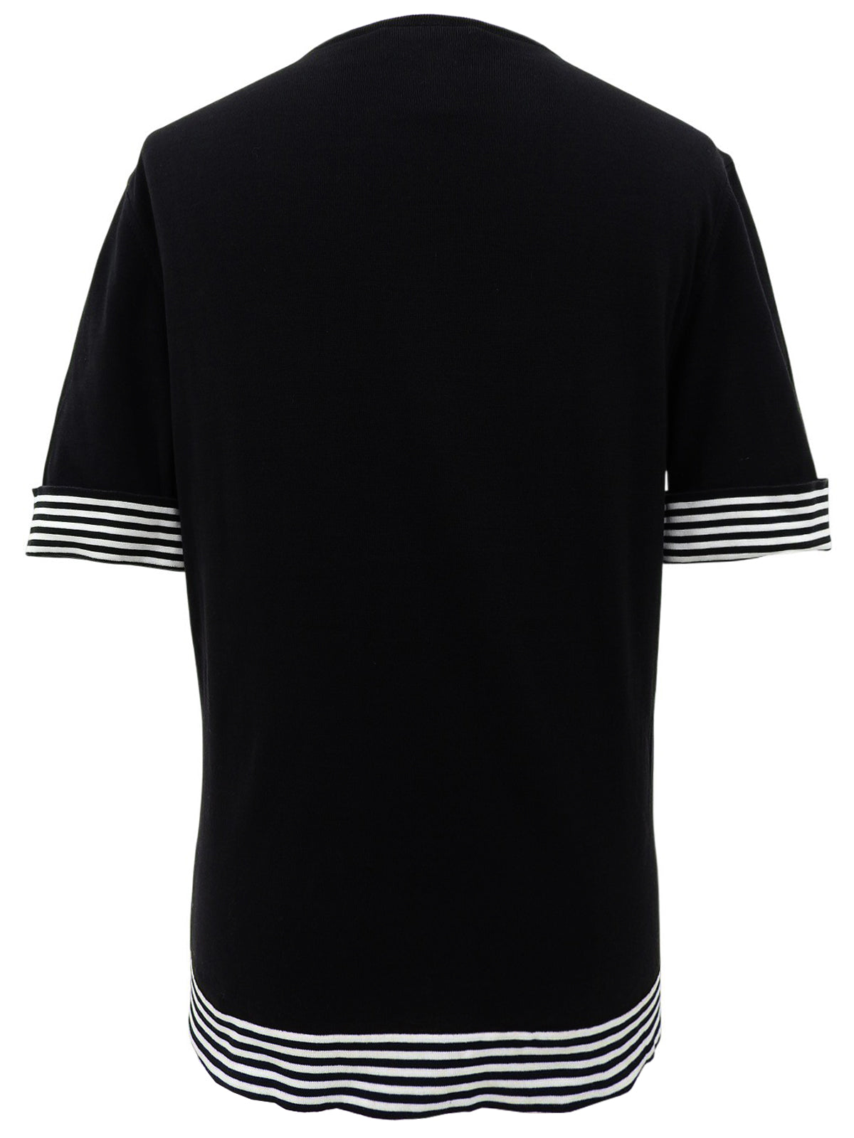 1996 border pattern CC mark short sleeve top in black