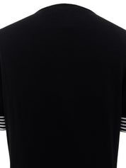 1996 border pattern CC mark short sleeve top in black