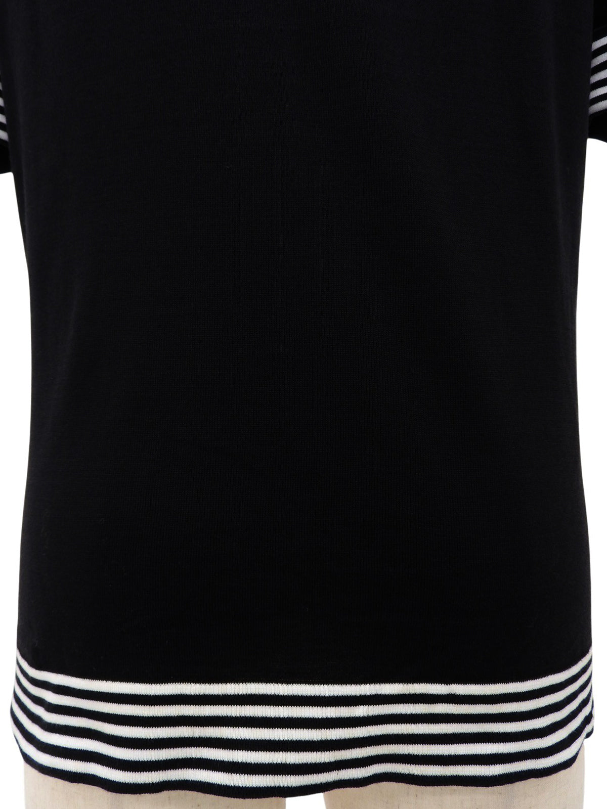 1996 border pattern CC mark short sleeve top in black
