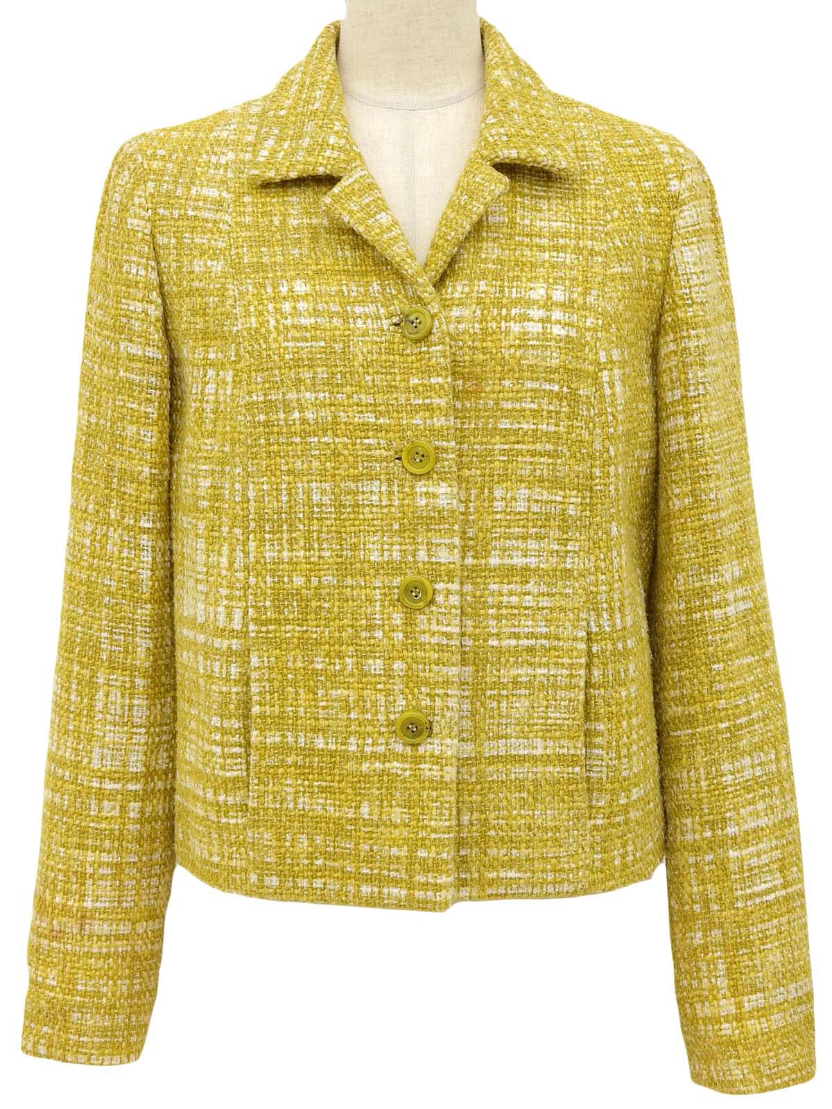 ツイードジャケット イエロー/ホワイト
