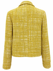 黄/白色粗花呢外套