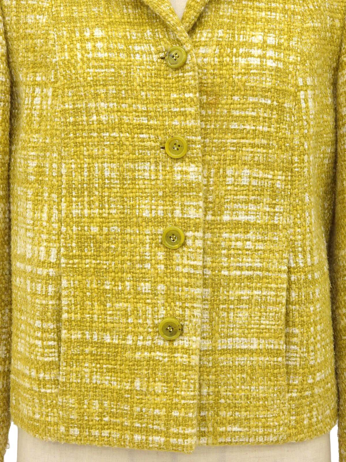 黄/白色粗花呢外套