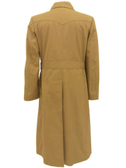 チェックライニングロングコート ベージュ