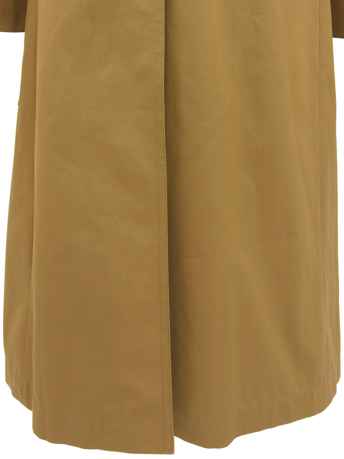 チェックライニングロングコート ベージュ