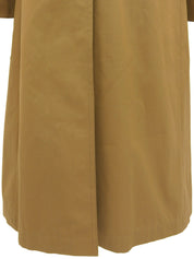 チェックライニングロングコート ベージュ