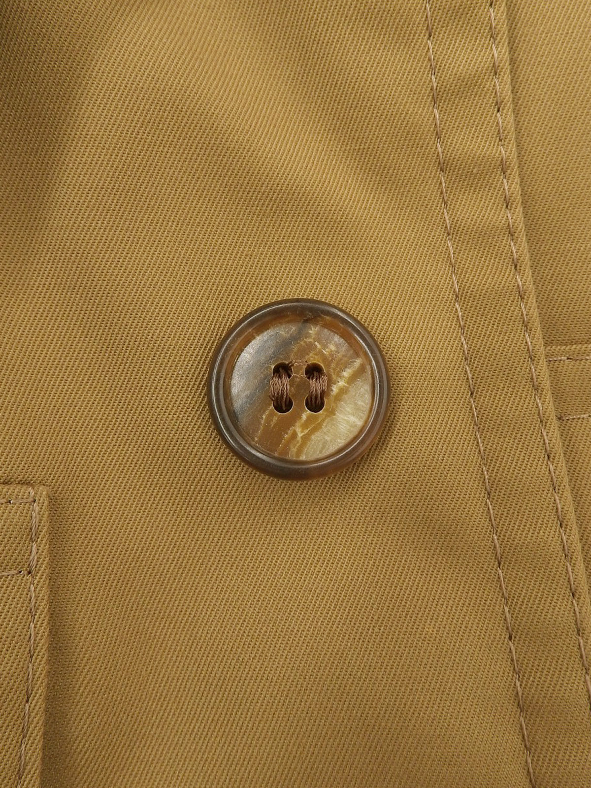 チェックライニングロングコート ベージュ