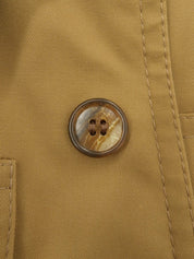 チェックライニングロングコート ベージュ