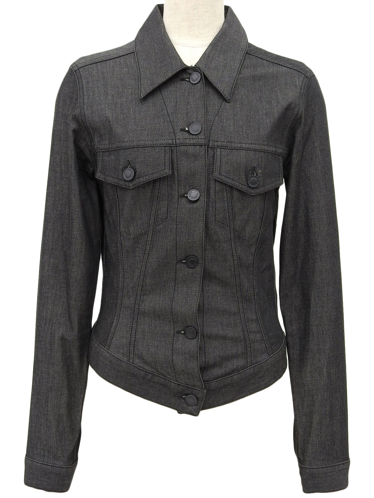 Logo Button Jacket in Black