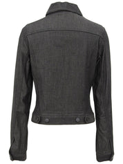 Logo Button Jacket in Black
