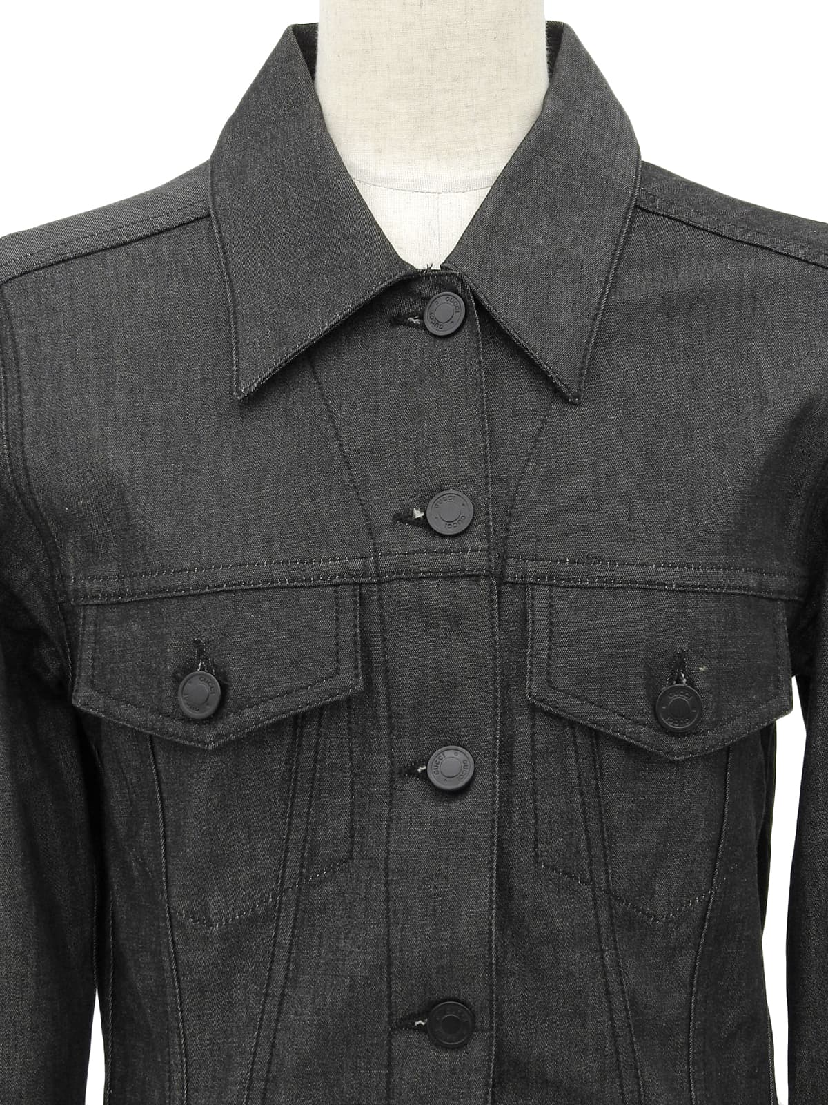 Logo Button Jacket in Black