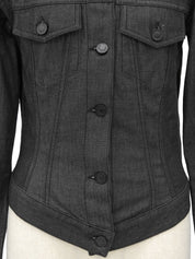 Logo Button Jacket in Black