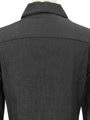Logo Button Jacket in Black