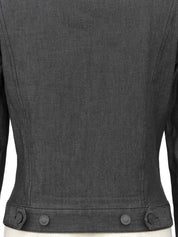 Logo Button Jacket in Black