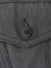 Logo Button Jacket in Black