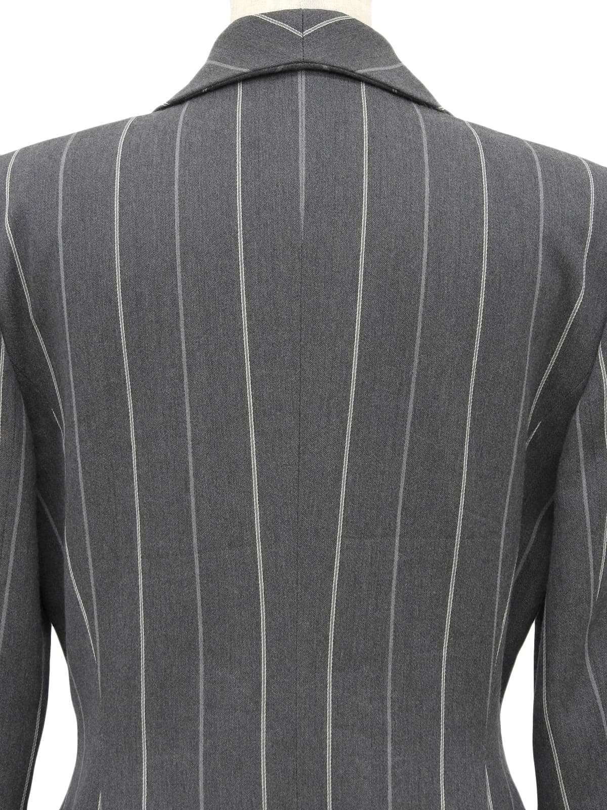 Grey wool striped pattern jacket