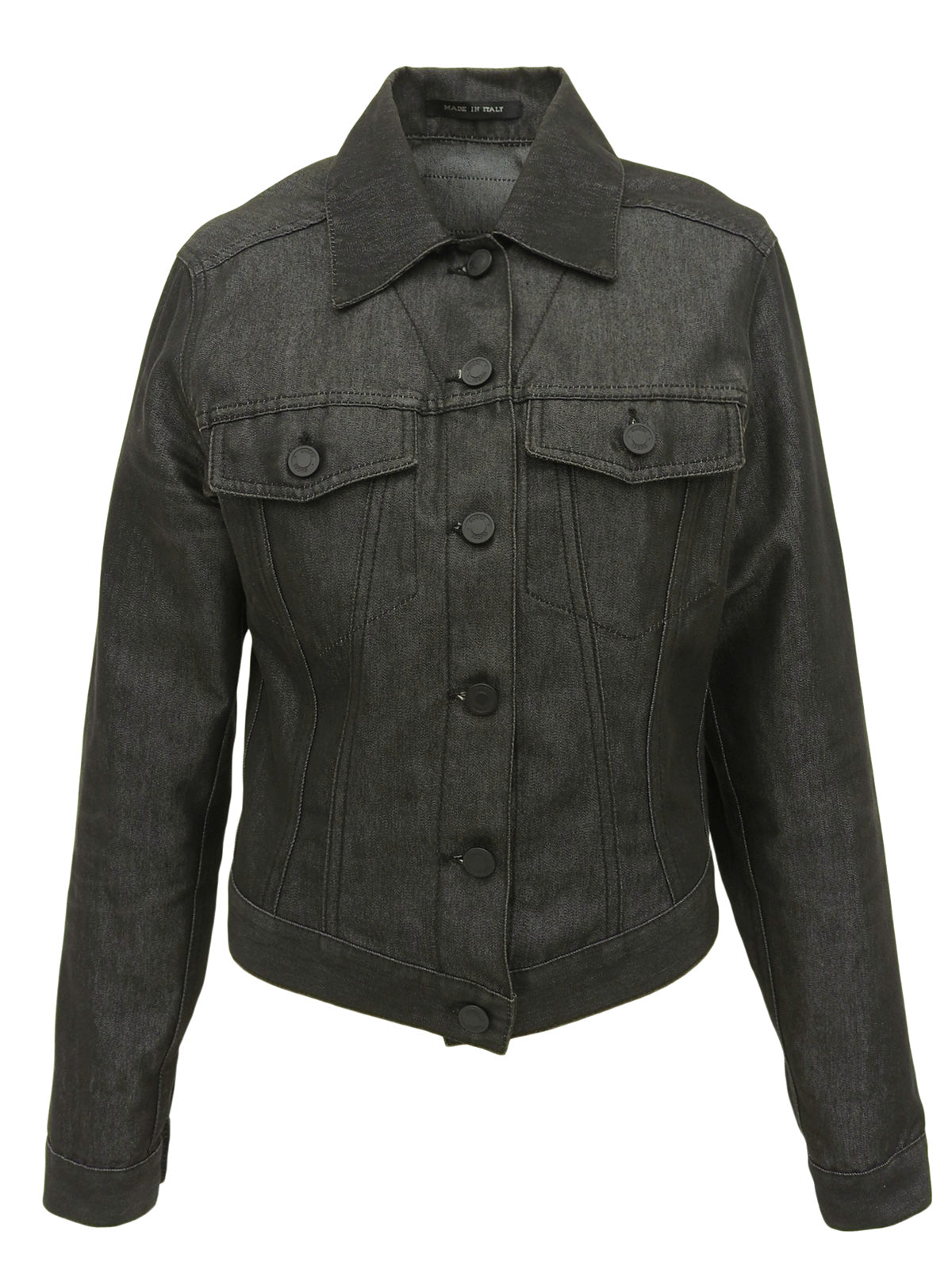 ロゴボタンジャケット グレー