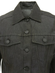 ロゴボタンジャケット グレー