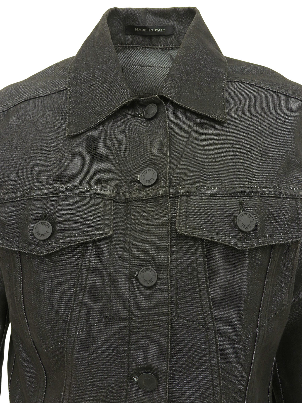 ロゴボタンジャケット グレー