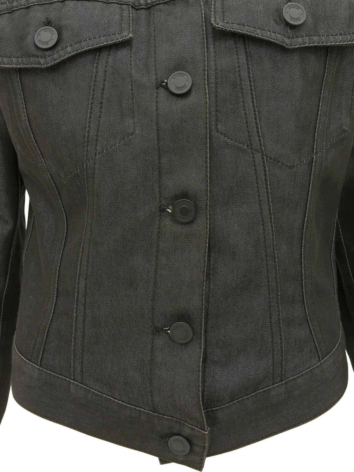 ロゴボタンジャケット グレー