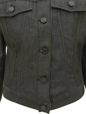 ロゴボタンジャケット グレー