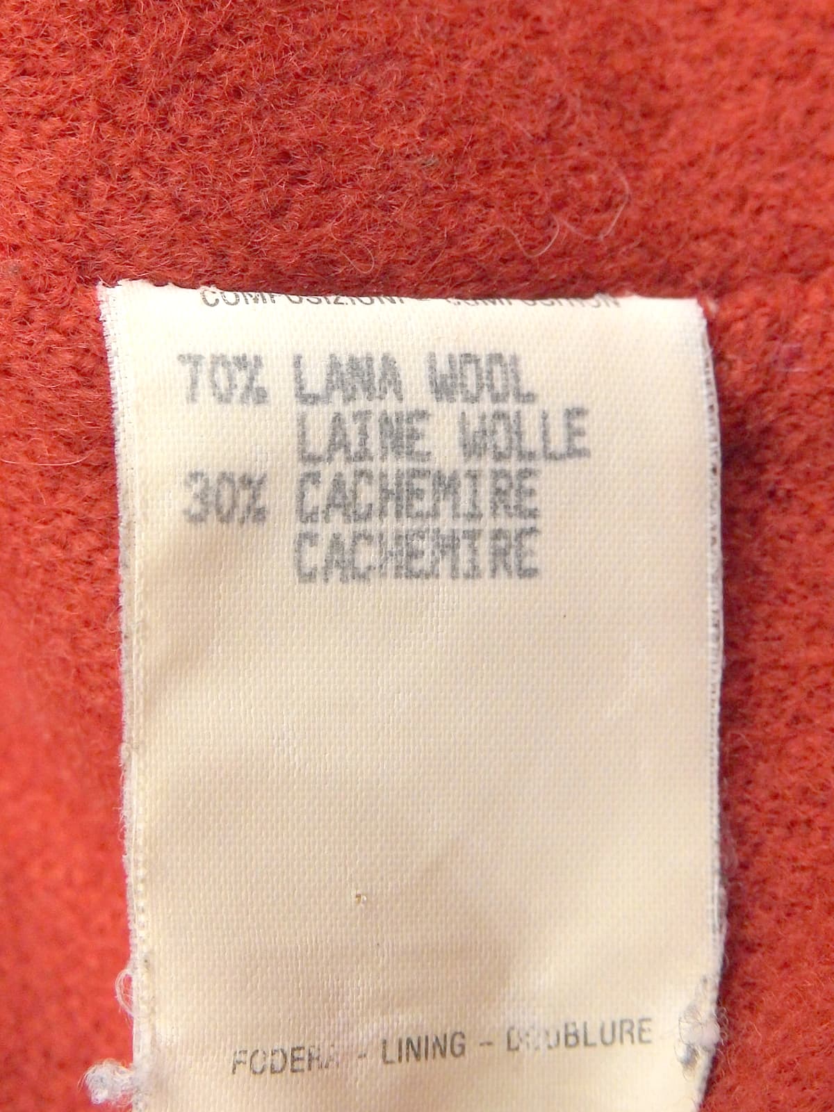 ウールカシミアGGボタンジャケット レッド/ゴールド