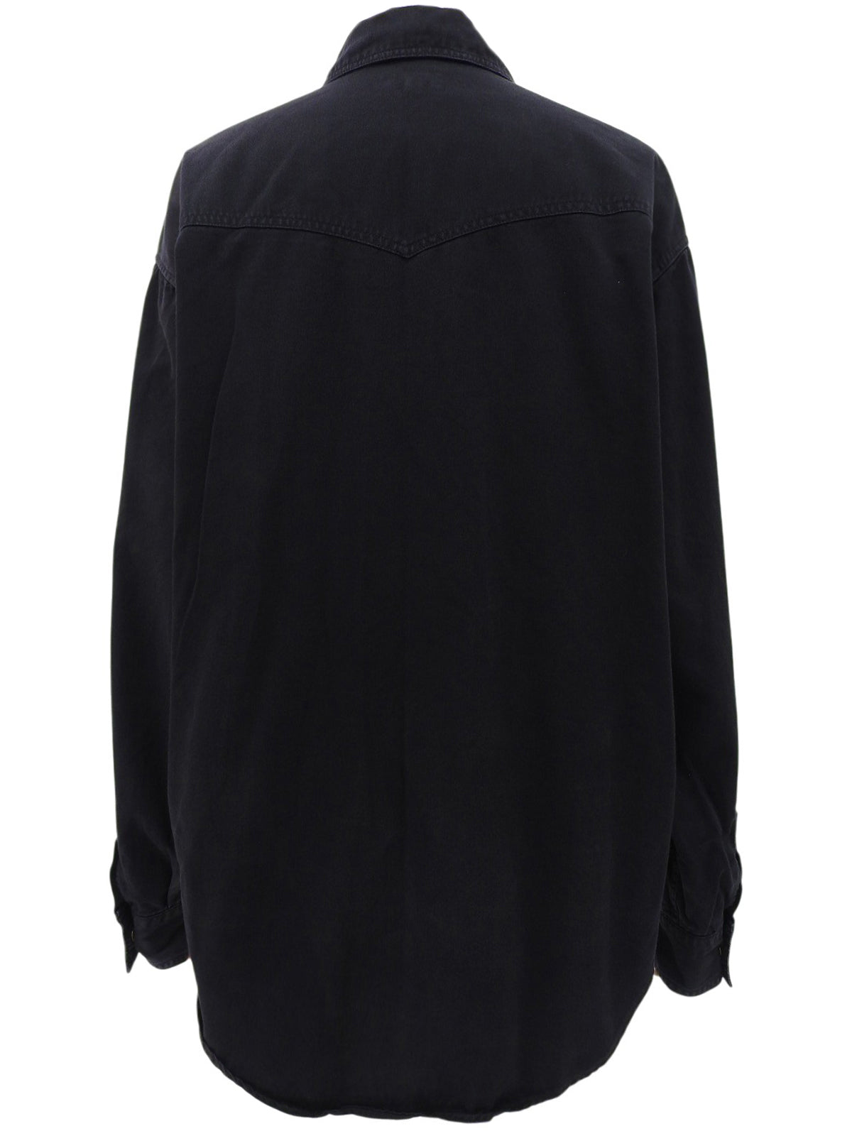 トム・フォード期 ロゴボタンデニムシャツ ブラック