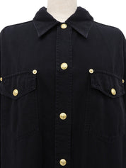 トム・フォード期 ロゴボタンデニムシャツ ブラック