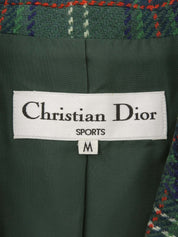 チェックパターンロゴボタンジャケット グリーン/マルチ