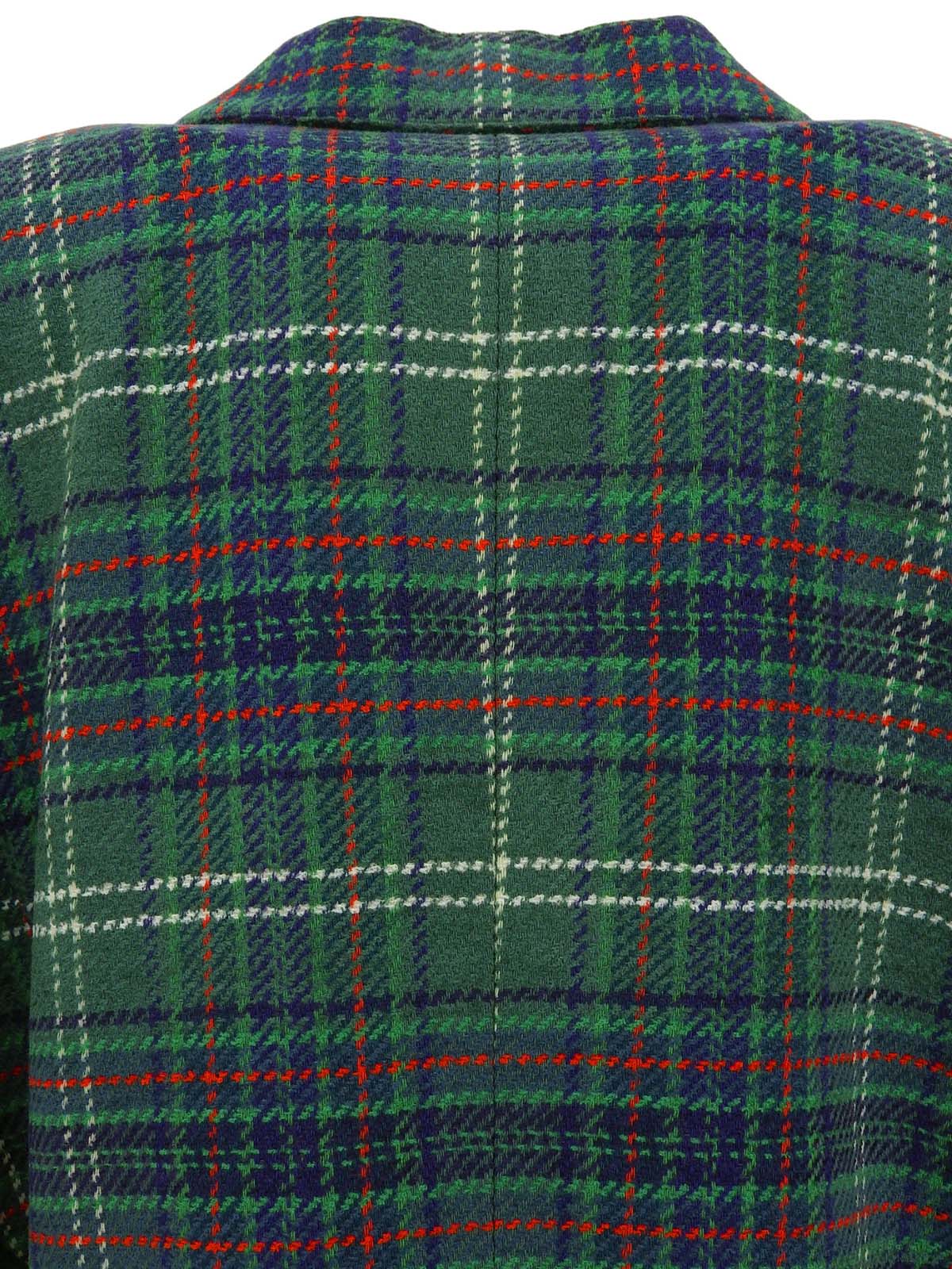 チェックパターンロゴボタンジャケット グリーン/マルチ