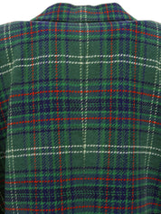 チェックパターンロゴボタンジャケット グリーン/マルチ