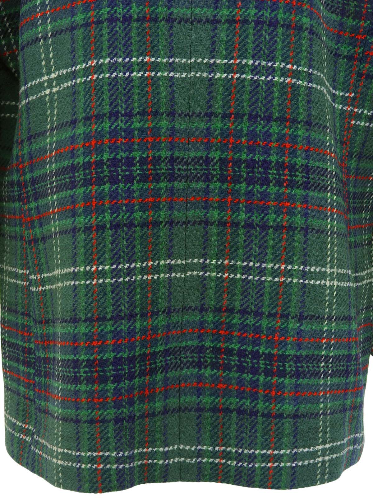 チェックパターンロゴボタンジャケット グリーン/マルチ