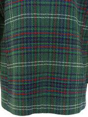 チェックパターンロゴボタンジャケット グリーン/マルチ