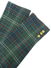 チェックパターンロゴボタンジャケット グリーン/マルチ