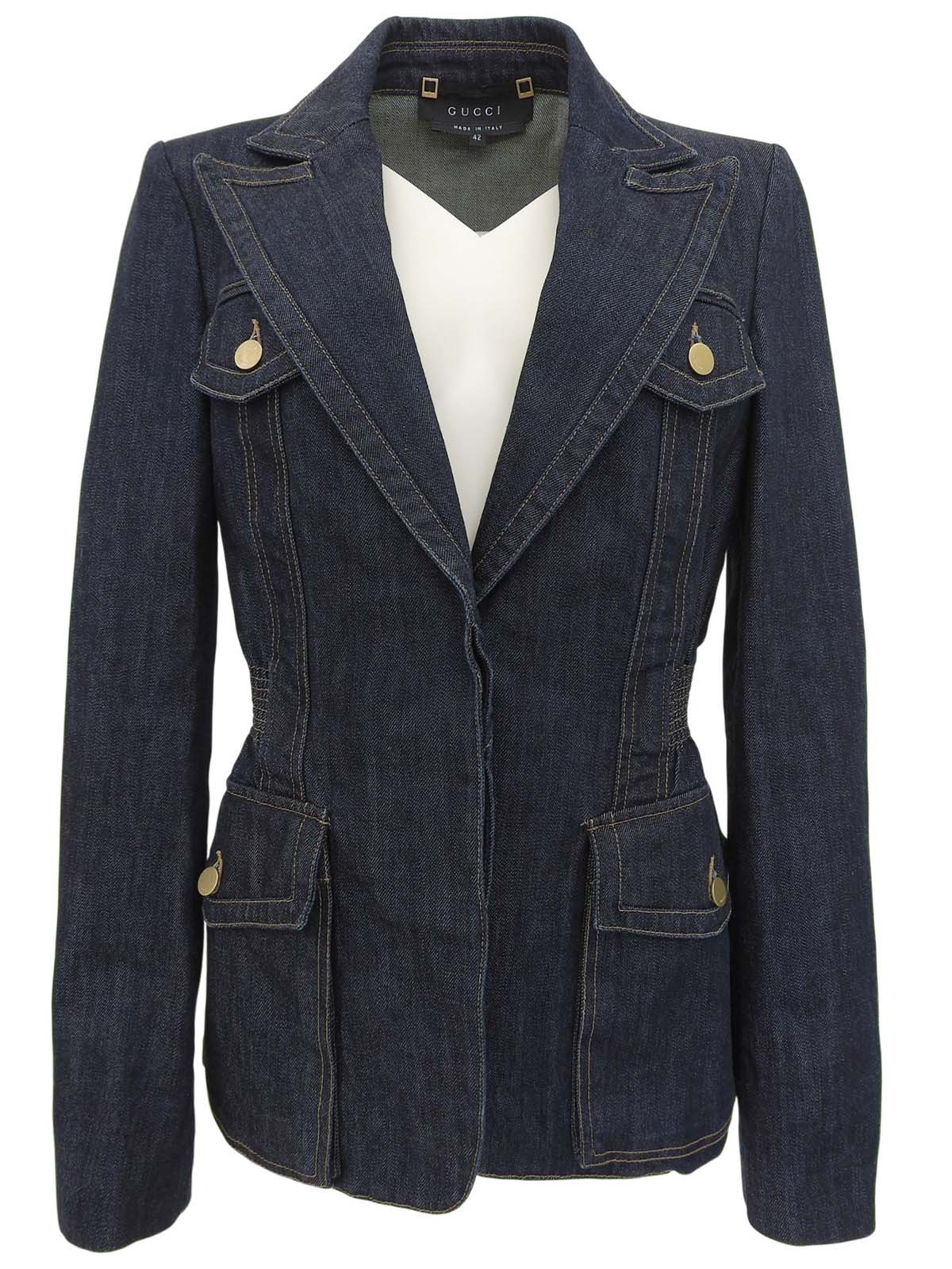 デニムロゴボタンジャケット インディゴ