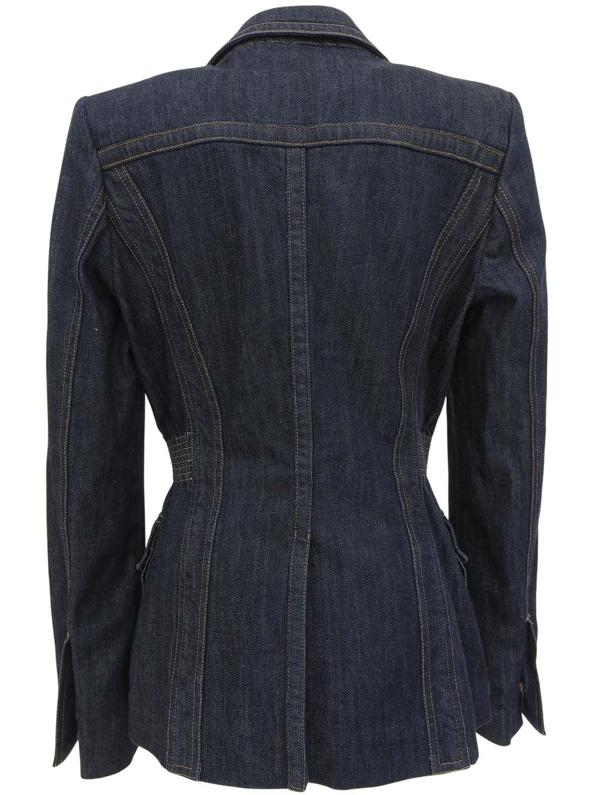 Denim logo button jacket in indigo