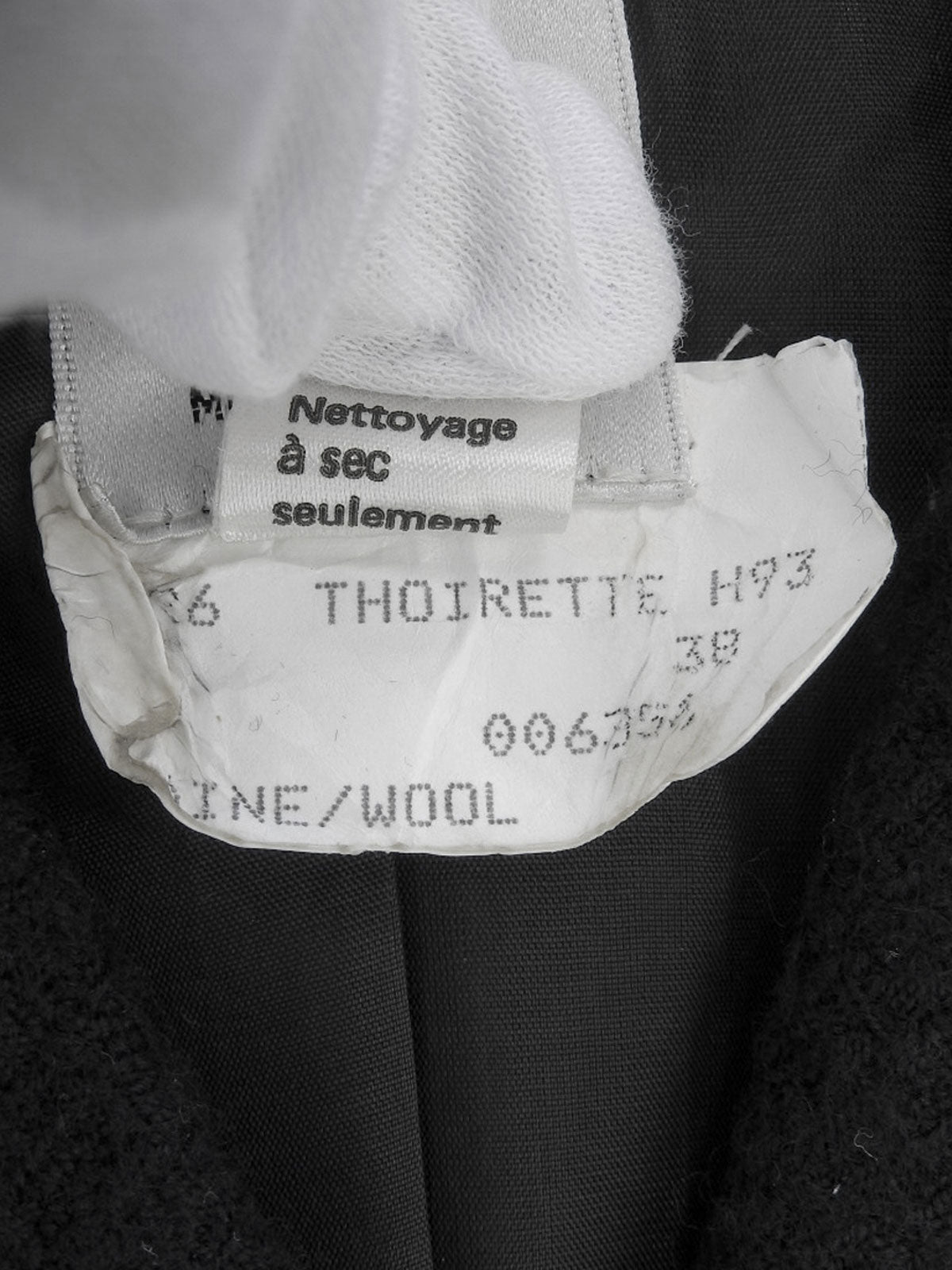 ウールロゴボタンセットアップ ブラック