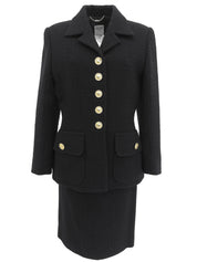 ウールロゴボタンセットアップ ブラック