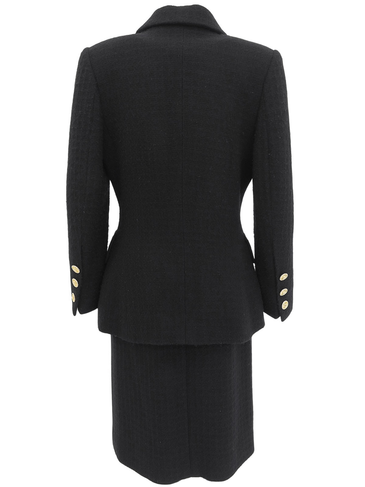 ウールロゴボタンセットアップ ブラック