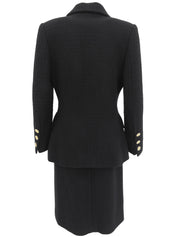 ウールロゴボタンセットアップ ブラック