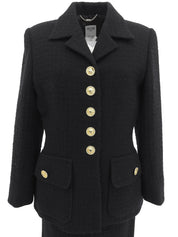 ウールロゴボタンセットアップ ブラック