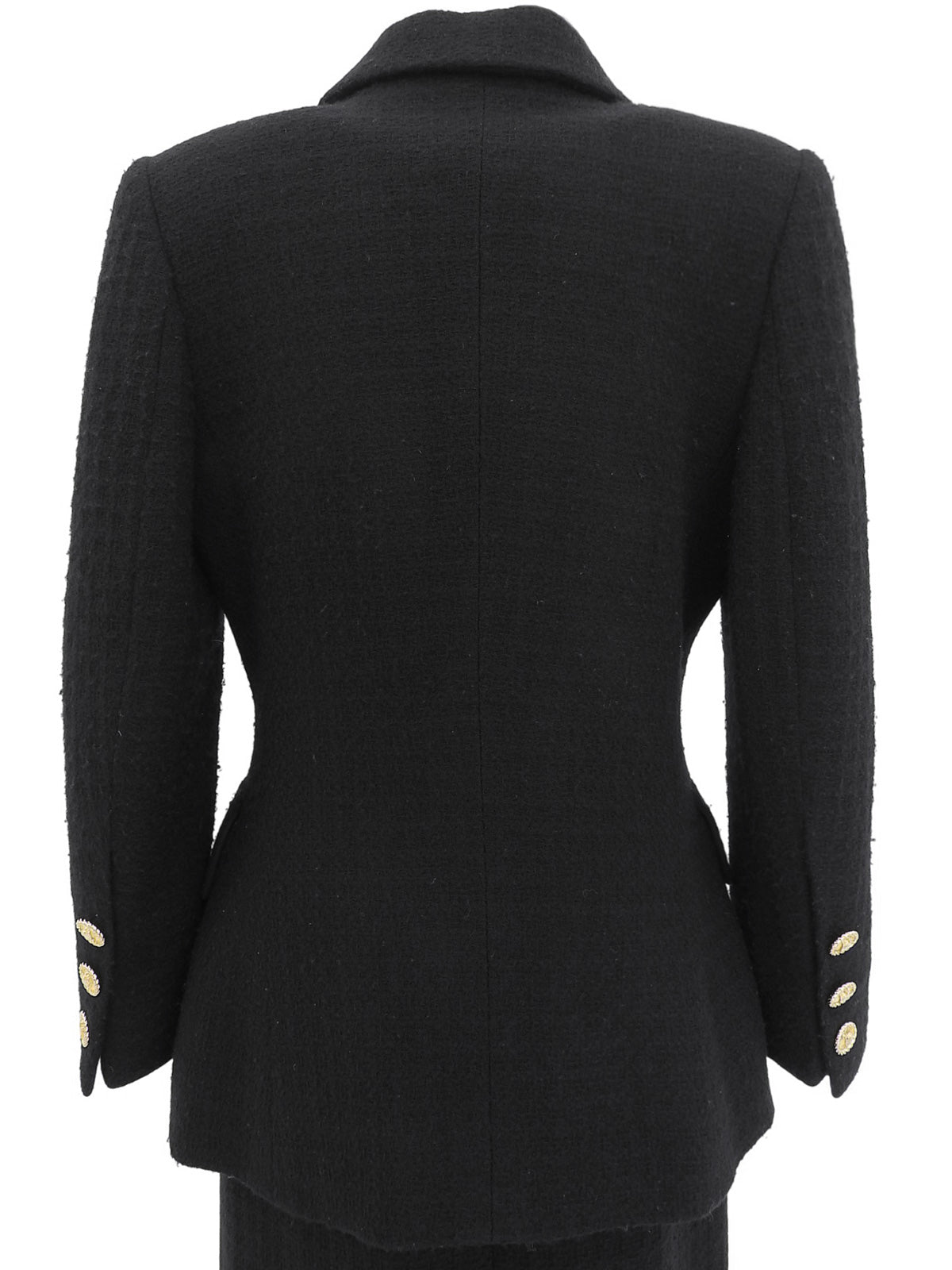 ウールロゴボタンセットアップ ブラック