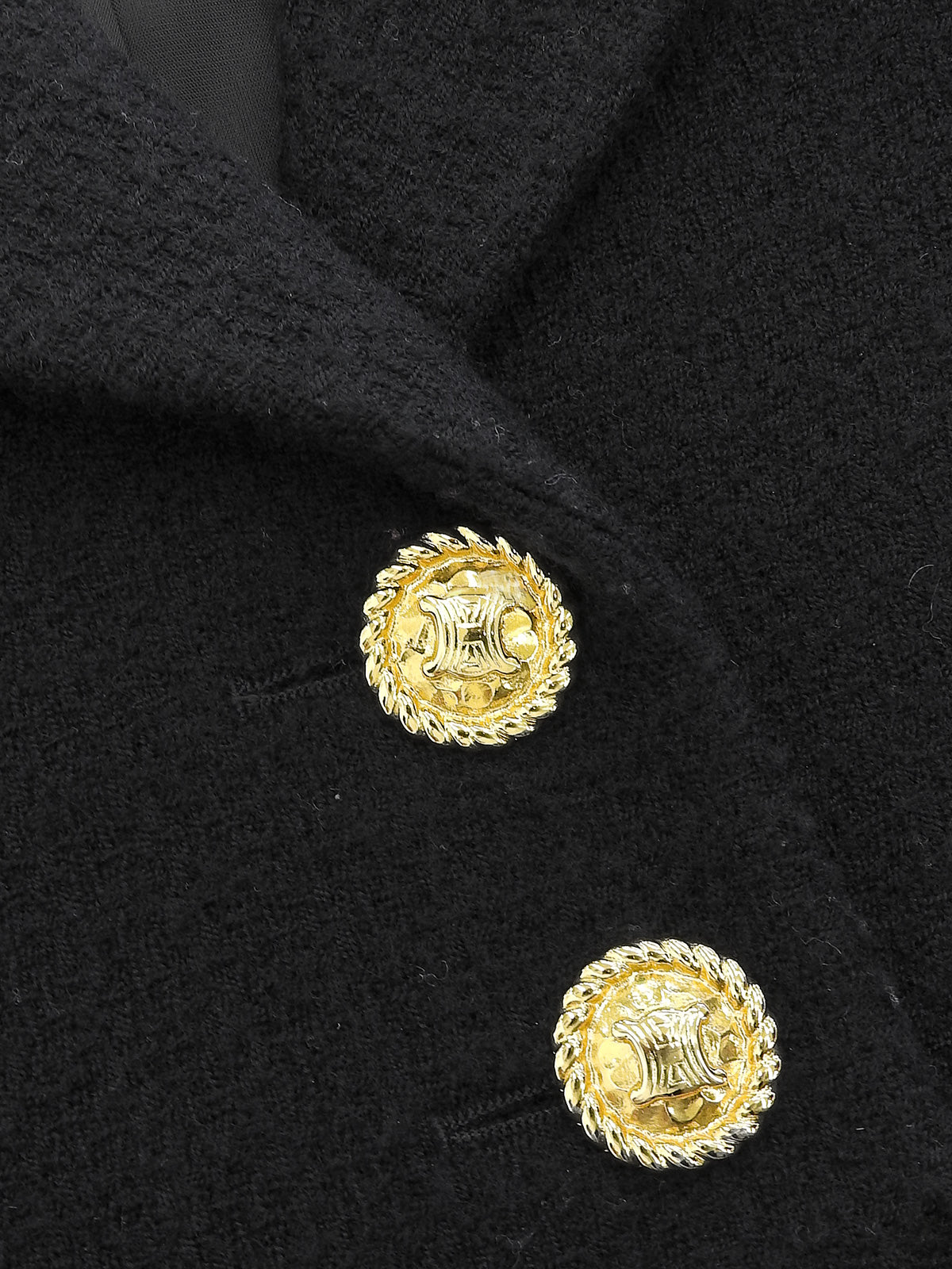ウールロゴボタンセットアップ ブラック
